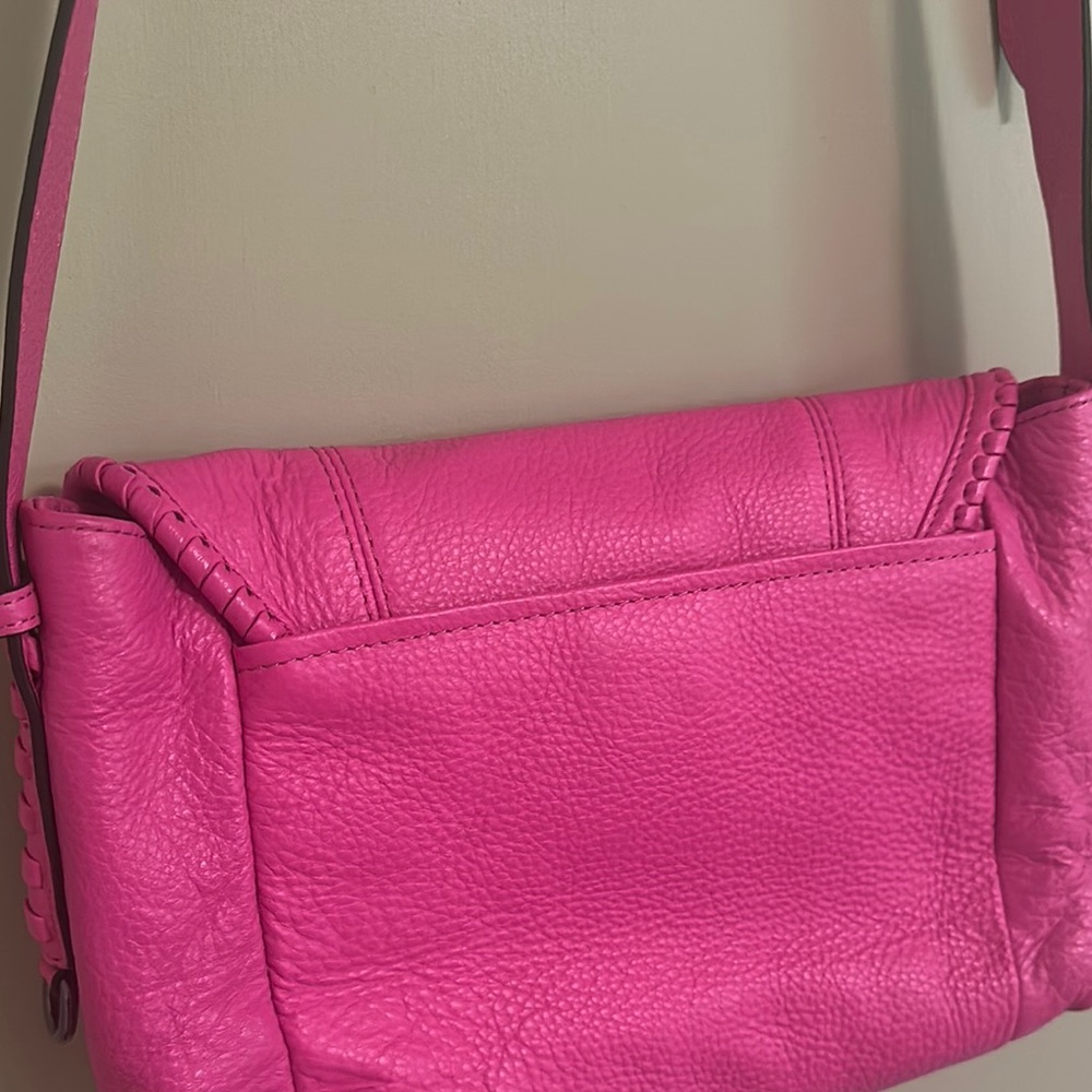 Aimee Kestenberg Pebble Leather Pink Crossbody Purse - All For Love - Picture 10 of 12